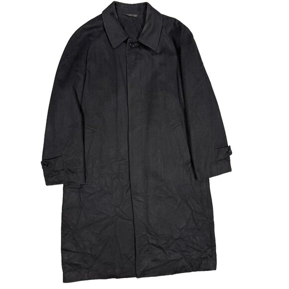 Coppley 100% Cashmere Coat Black Long Overcoat Top Coat 44 R XL - Picture 1 of 9